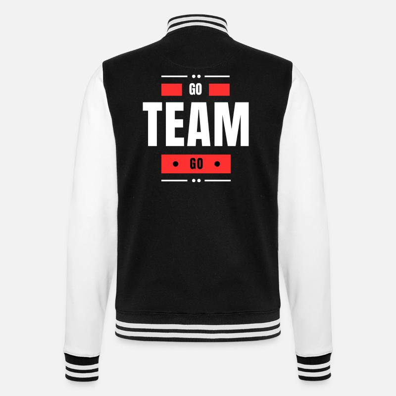 Go Team! - College Sweat Jacket - black/white
