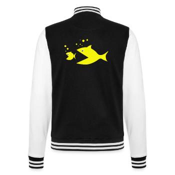 Fisch - College-Sweatjacke - Schwarz/Weiß - Hinten - Marisol (170cm)