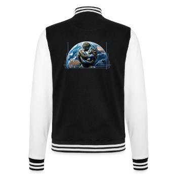 Man and Woman of the Earth – The Elements of Nature - College Sweat Jacket - black/white - Back - Marisol (170cm)