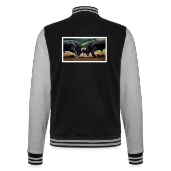 Herens Bulls Ranking Match - College Sweat Jacket - black/heather grey - Back - Marisol (170cm)