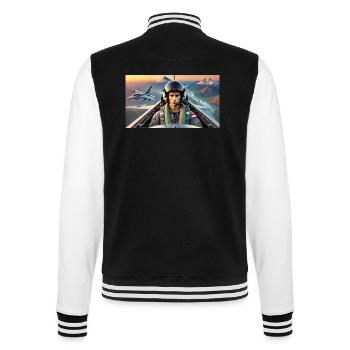 Austrian Air Force F16 - College Sweat Jacket - black/white - Back - Marisol (170cm)