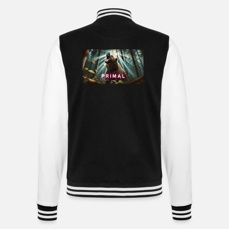 URSPRÜNGLICHER BÄR - College-Sweatjacke - Schwarz/Weiß