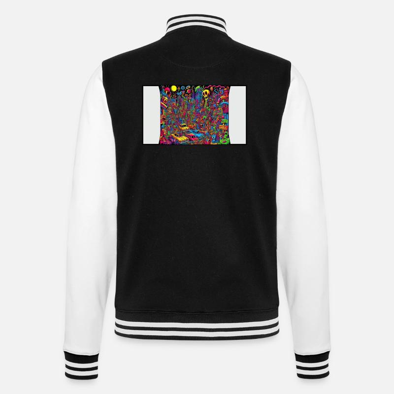 Rush-Hour-Trip - College-Sweatjacke - Schwarz/Weiß