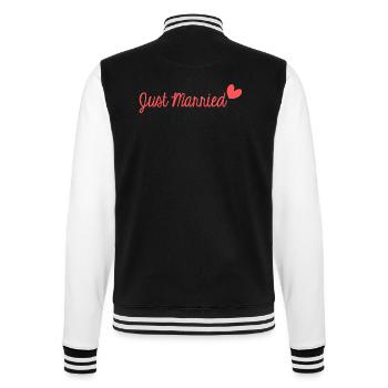 VIVE LES MARIES. EVJF. SAINT VALENTIN. JE T'AIME. - Veste Teddy - noir/blanc - Dos - Marisol (170cm)