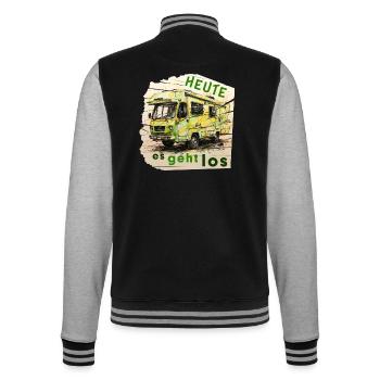 caravan - College-Sweatjacke - Schwarz/Grau meliert - Hinten - Marisol (170cm)