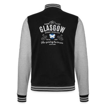 Glasgow rugby supplies - Veste Teddy - noir/gris chiné - Dos - Marisol (170cm)
