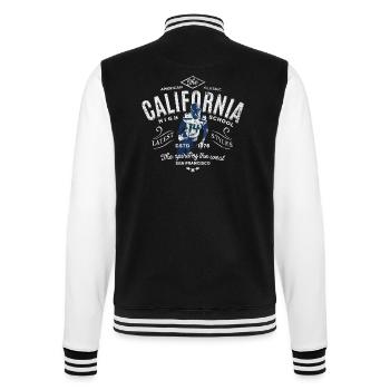 Kalifornischer Highschool-Geist des Westens - College-Sweatjacke - Schwarz/Weiß - Hinten - Marisol (170cm)