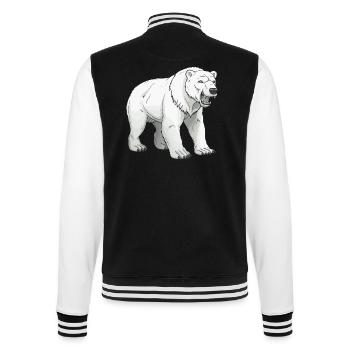 Polar Bear Animal - College Sweat Jacket - black/white - Back - Marisol (170cm)