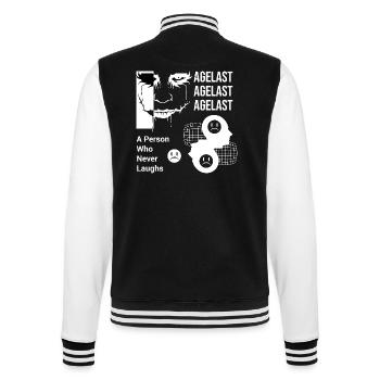Agelast A Person Who Never Laughs - College Sweat Jacket - black/white - Back - Marisol (170cm)