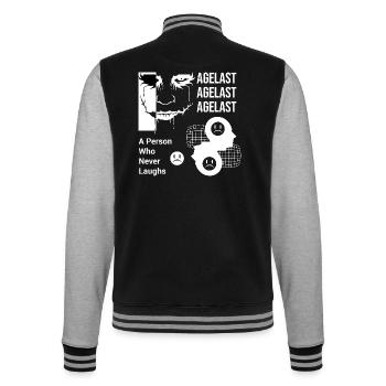 Agelast : une personne qui ne rit jamais - Veste Teddy - noir/gris chiné - Dos - Marisol (170cm)