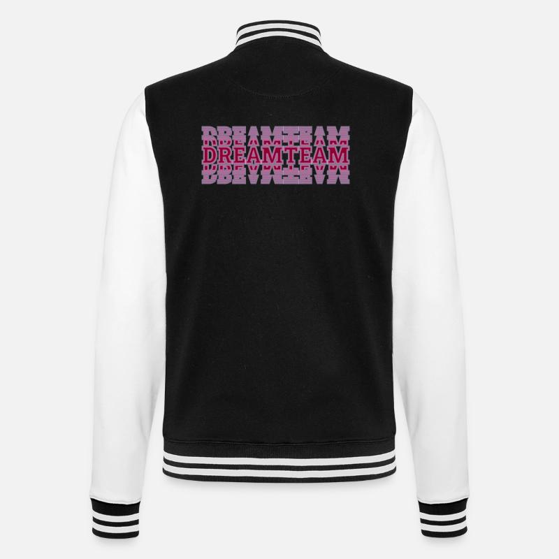 dreamteam - College-Sweatjacke - Schwarz/Weiß