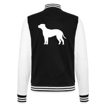Bullmastiff Silhouette - College-Sweatjacke - Schwarz/Weiß - Hinten - Marisol (170cm)