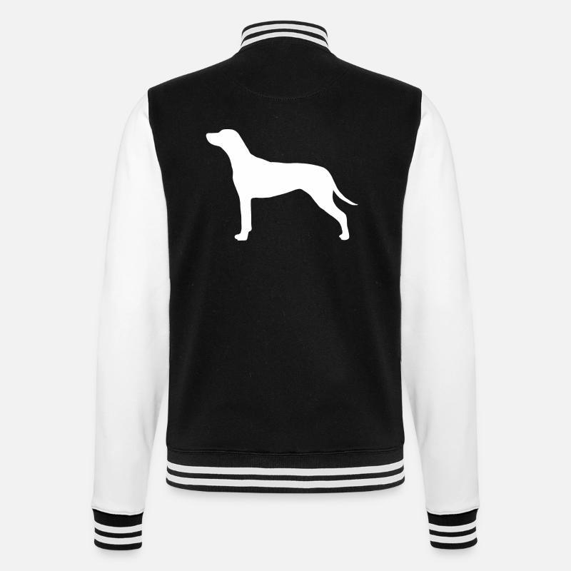 Rhodesian Ridgeback Silhouette - College-Sweatjacke - Schwarz/Weiß