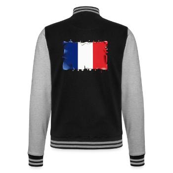 FAHNE FLAGGE FRANKREICH - College-Sweatjacke - Schwarz/Grau meliert - Hinten - Marisol (170cm)