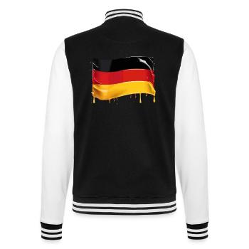 GERMAN FLAG FLAG GERMANY - College Sweat Jacket - black/white - Back - Marisol (170cm)