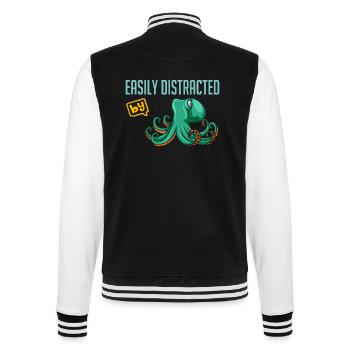Ich liebe Oktopusse Cephalopoden - College-Sweatjacke - Schwarz/Weiß - Hinten - Marisol (170cm)