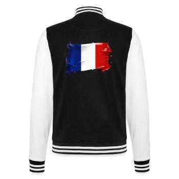DRAPEAU DE LA FRANCE DRAPEAU FRANCE - Veste Teddy - noir/blanc - Dos - Marisol (170cm)
