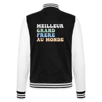 Meilleur grand frère du monde cadeau - Veste Teddy - noir/blanc - Dos - Marisol (170cm)
