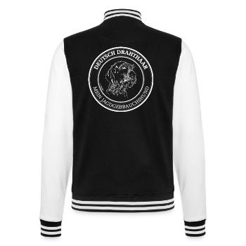 DEUTSCH DRAHTHAAR Jagdgebrauchshund Wilsigns Jäger - College-Sweatjacke - Schwarz/Weiß - Hinten - Marisol (170cm)