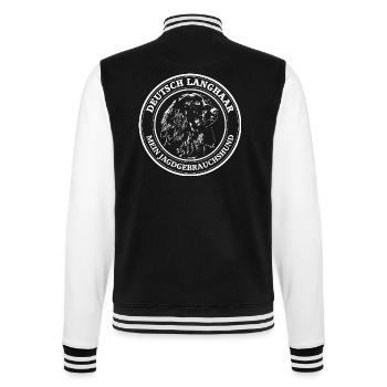 DEUTSCH LANGHAAR Jagdgebrauchshund Jagd Wilsigns - College-Sweatjacke - Schwarz/Weiß - Hinten - Marisol (170cm)