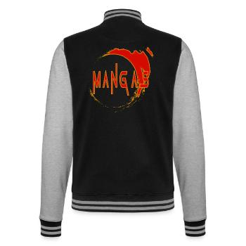 Manga - College-Sweatjacke - Schwarz/Grau meliert - Hinten - Marisol (170cm)