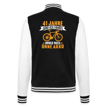 41. Geburtstag radfahrer fahrrad 41 jahre rennrad - College-Sweatjacke - Schwarz/Weiß - Hinten - Marisol (170cm)
