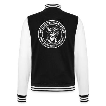 Deutscher Jagdterrier Jagdgebrauchshund Jagdhunde - College-Sweatjacke - Schwarz/Weiß - Hinten - Marisol (170cm)