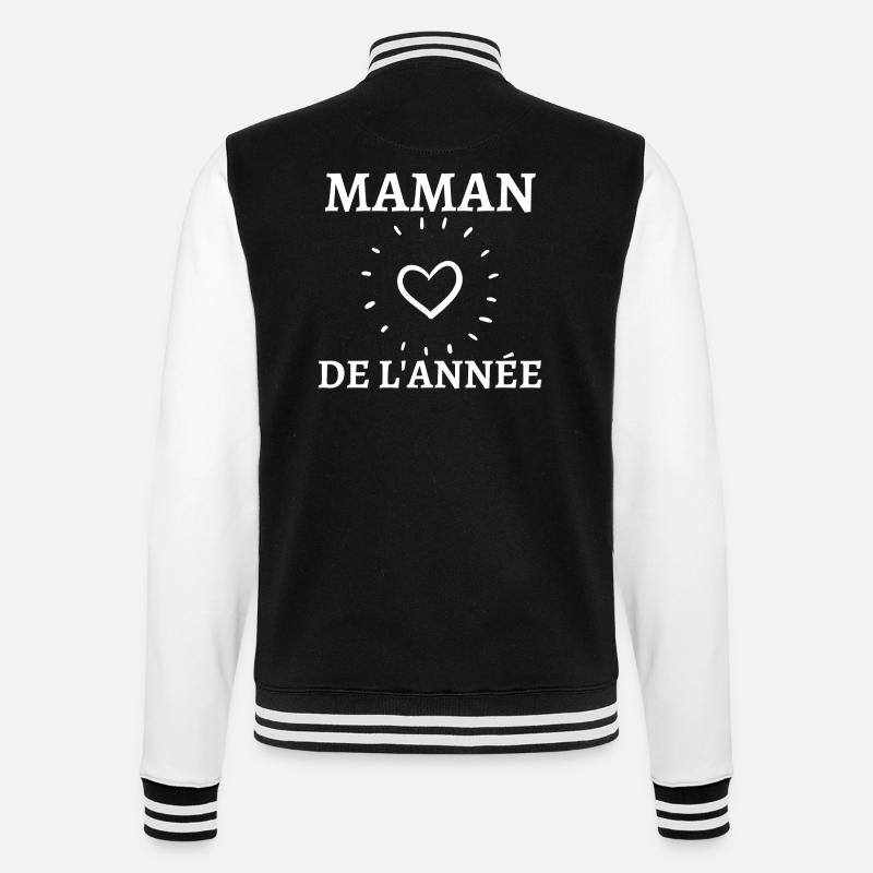 Maman de l'année - Veste Teddy - noir/blanc