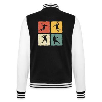 handballerin retro t-shirt handball - College-Sweatjacke - Schwarz/Weiß - Hinten - Marisol (170cm)