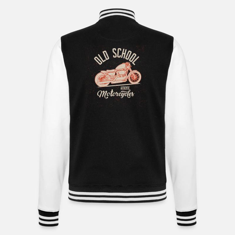 Bobber // Custom // Motorrad - College-Sweatjacke - Schwarz/Weiß