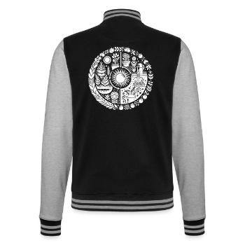 Permaculture Cycle - College Sweat Jacket - black/heather grey - Back - Marisol (170cm)