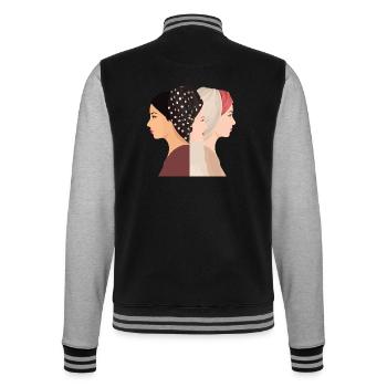 Les trois femmes - Veste Teddy - noir/gris chiné - Dos - Marisol (170cm)