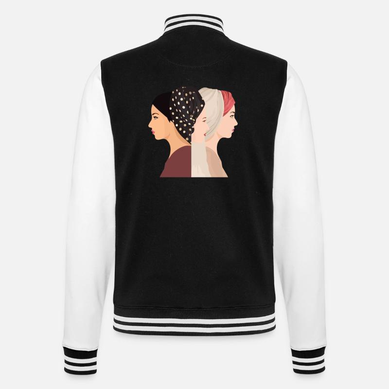 The Three Women - College Sweat Jacket - black/white