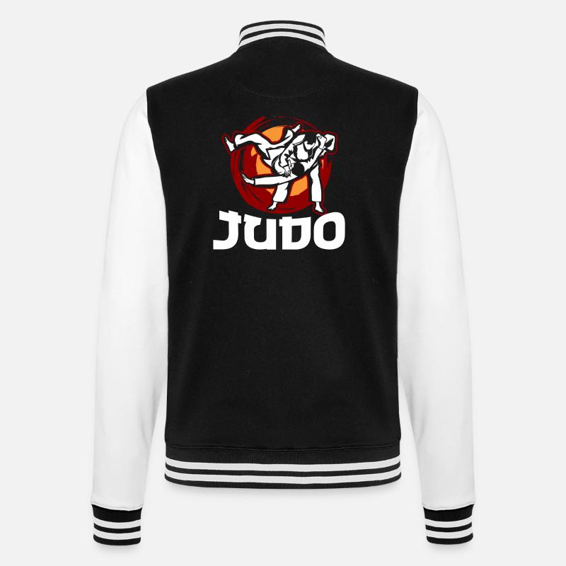 judo - College-Sweatjacke - Schwarz/Weiß