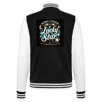 Lucky Star - College Sweat Jacket - black/white - Back - Marisol (170cm)