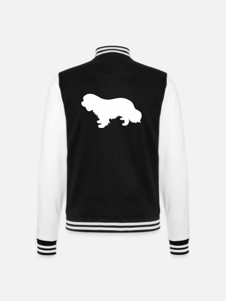 Cavalier King Charles Spaniel Silhouette - College-Sweatjacke - Schwarz/Weiß