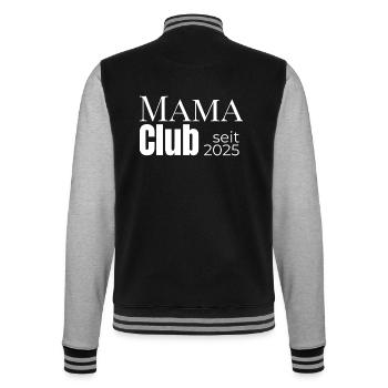 Mom Club – seit 2025 offiziell dabei - College-Sweatjacke - Schwarz/Grau meliert - Hinten - Marisol (170cm)