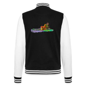 Passion Frau Frauen Regenbogen liegen Leidenschaft - College-Sweatjacke - Schwarz/Weiß - Hinten - Marisol (170cm)