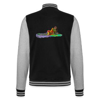 Passion Woman Women Rainbow lie passion - College Sweat Jacket - black/heather grey - Back - Marisol (170cm)