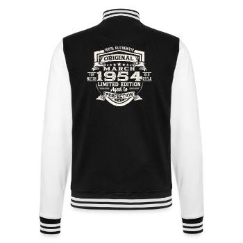 70e anniversaire Mann Original March Né en 1954 - Veste Teddy - noir/blanc - Dos - Marisol (170cm)