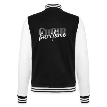 Choir - Baritone singer - College Sweat Jacket - black/white - Back - Marisol (170cm)