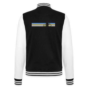 Fahrrad Rennrad Retro Design - College-Sweatjacke - Schwarz/Weiß - Hinten - Marisol (170cm)