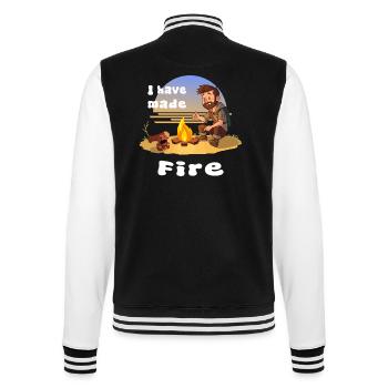 Outdoor Man - College Sweat Jacket - black/white - Back - Marisol (170cm)