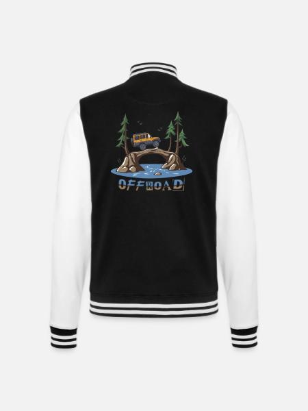 Off-road vehicles - College Sweat Jacket - black/white