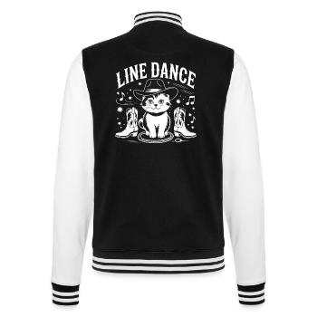 I love my cat and line dancing - College Sweat Jacket - black/white - Back - Marisol (170cm)