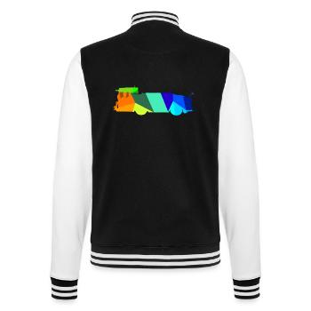 Remorqueur d’avion Rainbow Polygon Runway - Veste Teddy - noir/blanc - Dos - Marisol (170cm)