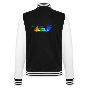 Double hélicoptère Rainbow Airplanes - Veste Teddy - noir/blanc - Dos - Marisol (170cm)