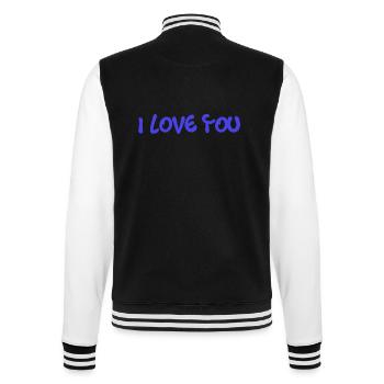 VALENTINSTAG. Junggesellinnenabschied. ICH LIEBE DICH. ICH LIEBE DICH. LIEBE - College-Sweatjacke - Schwarz/Weiß - Hinten - Marisol (170cm)