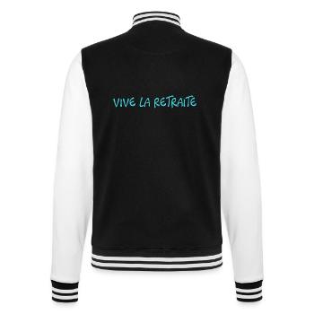 RETRAITE. RETRAITE. RETRAITEE. SENIOR. MAMIE. PAPY - Veste Teddy - noir/blanc - Dos - Marisol (170cm)