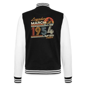 Mars 1954 Vintage né cadeau d’anniversaire - Veste Teddy - noir/blanc - Dos - Marisol (170cm)